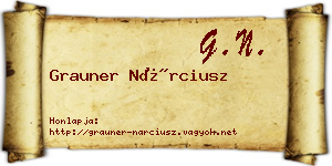 Grauner Nárciusz névjegykártya